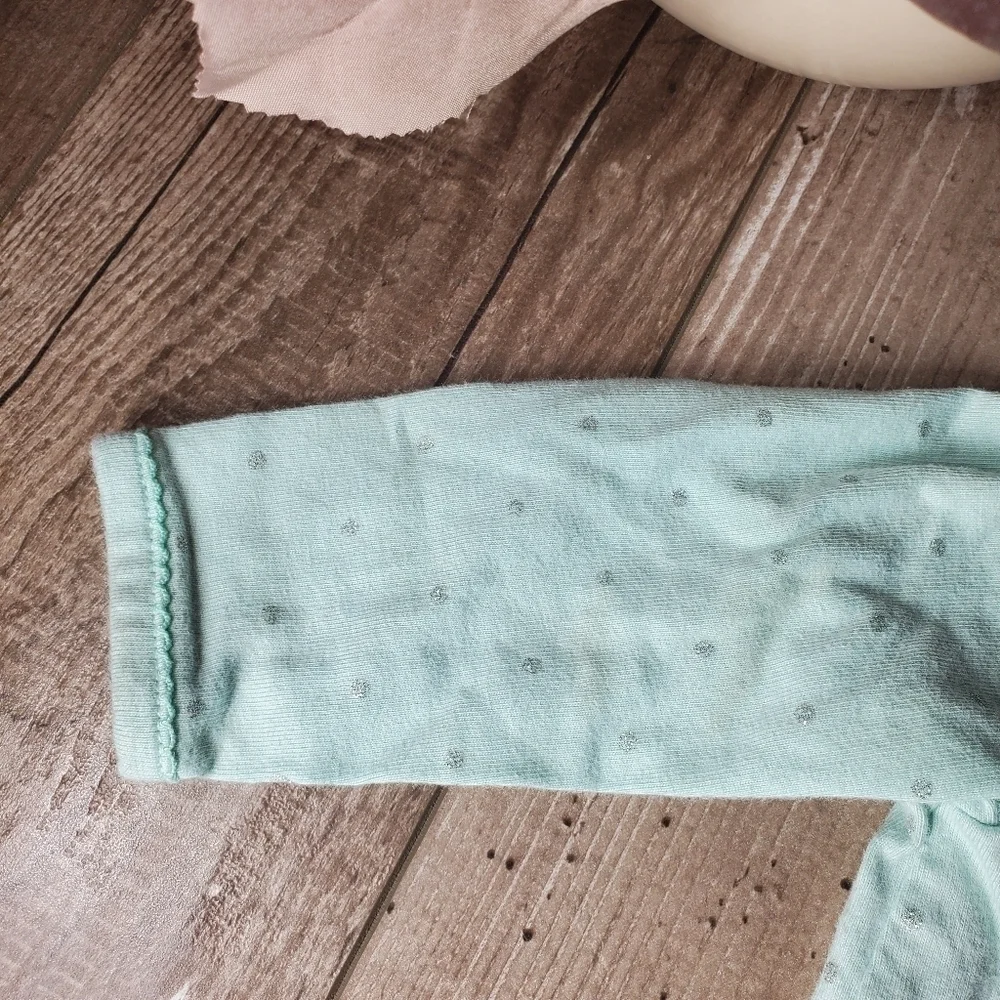 Just One You by Carter's Baby Girls Bodysuit Sleeper PJs Size 3M Mint Green
